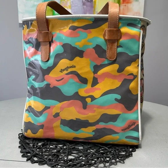 ❌SOLD❌Consuela Sunset Camo Legacy Classic Tote with Sugar Skull Accents - Picture 3 of 14